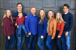 Dr. J. Scott Lyman cosmetic dentist in Twin Falls at Green Acres Family Dentistry with his family
